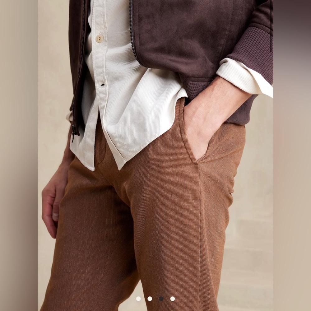 Mens Banana Republic Textured Grayson Pants 32x34